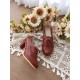 Sentaro British Style Brogue Low and Medium Heel Shoes(6 Colours/Full Payment Without Shipping)